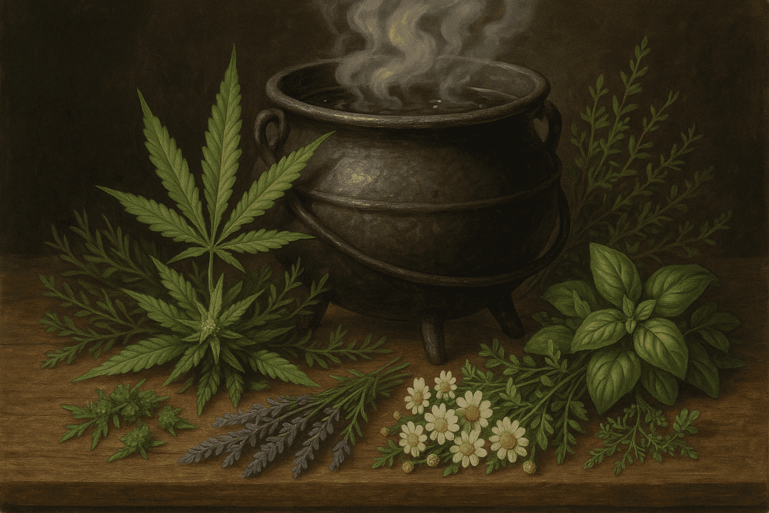 A arte de combinar aromas e efeitos: a delicada alquimia da cannabis com ervas naturais