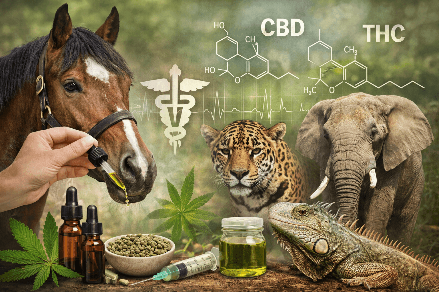 Cannabis medicinal avança no cuidado de animais de grande porte e exóticos