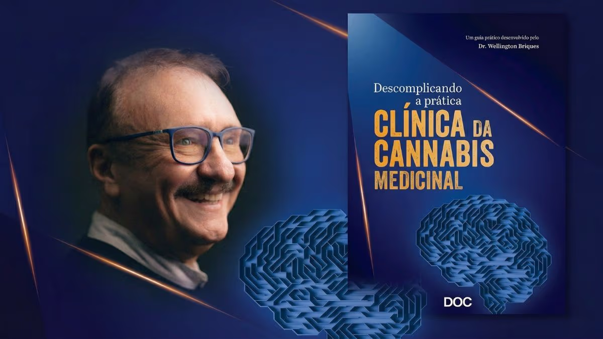 Planta de cannabis medicinal em destaque representando guia clínico para prescrição médica no Brasil