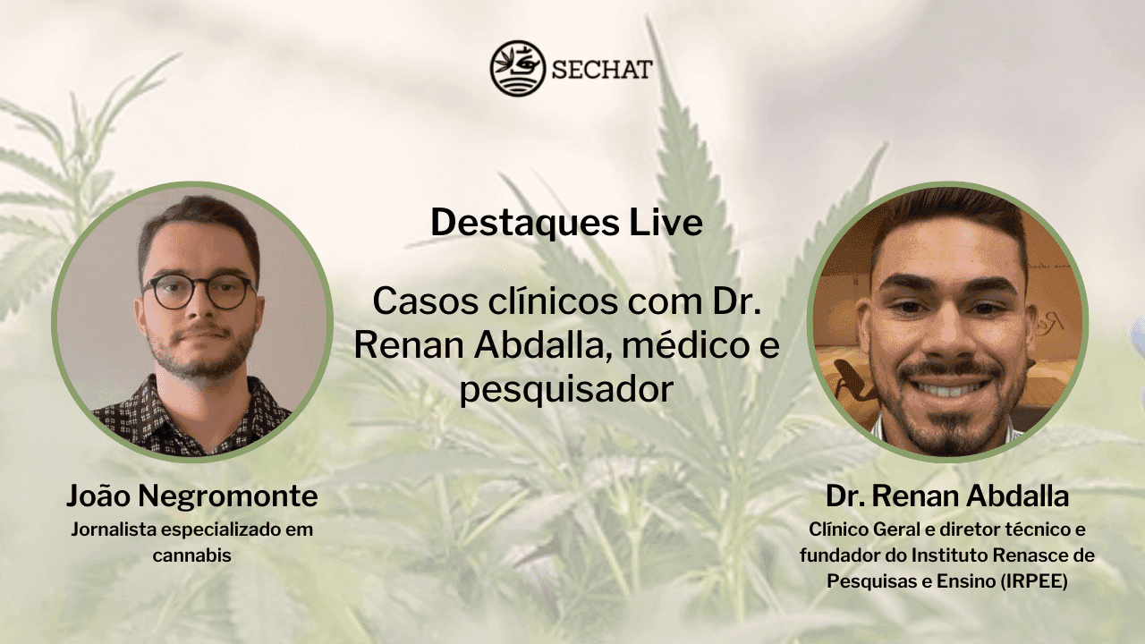 “Estudos mostram que o THC é eficaz contra o glaucoma, contudo é importante estar atento às dosagens que cada paciente necessita”, diz o Dr. Renan Abdalla em Live
