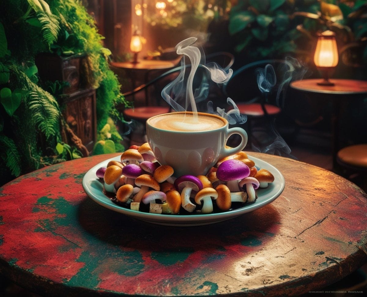 Café, cogumelos, bem estar, saúde