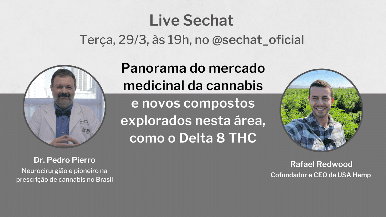 Rafael Redwood, cofundador e CEO da USA Hemp, é o convidado da live desta semana