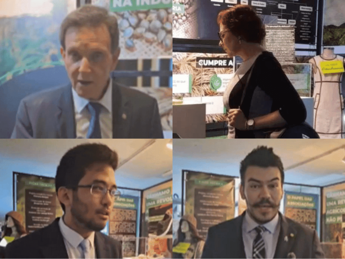 Zambelli, Kataguiri e Crivella visitam exposição sobre cânhamo