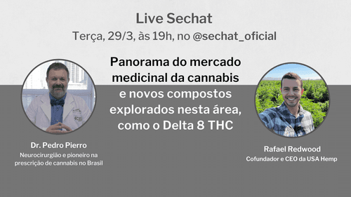 Rafael Redwood, cofundador e CEO da USA Hemp, é o convidado da live desta semana